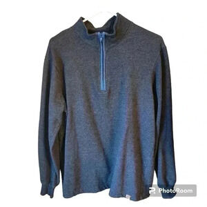 Copper+Oak Sweatshirt Navy Heather Mock Neck Men's Pullover Size Medium